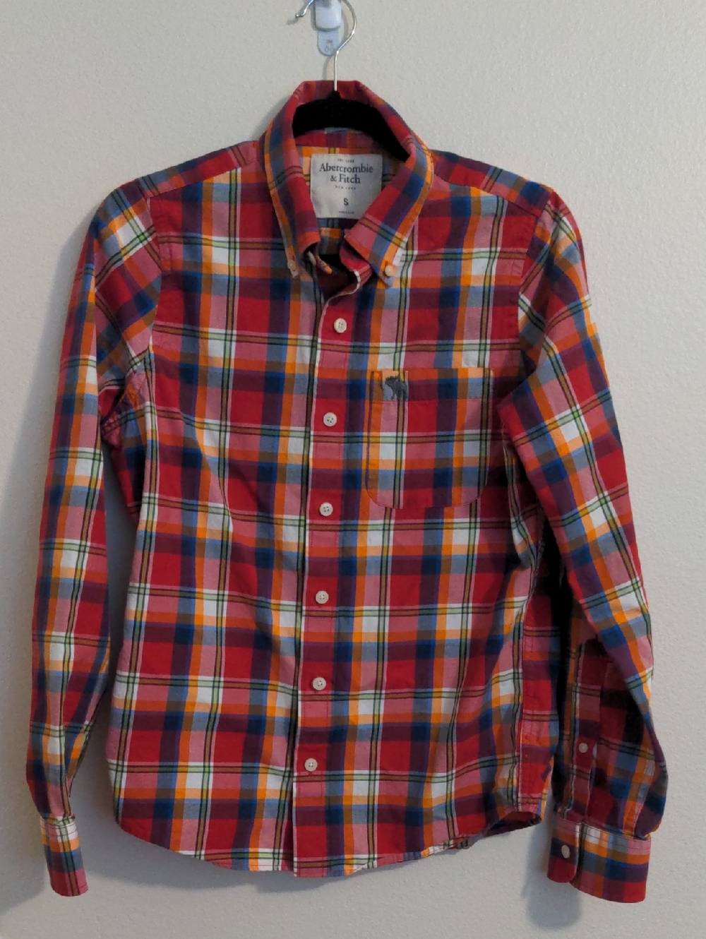 Abercrombie & Fitch Men's Plaid Button-Down Shirt (Size S)